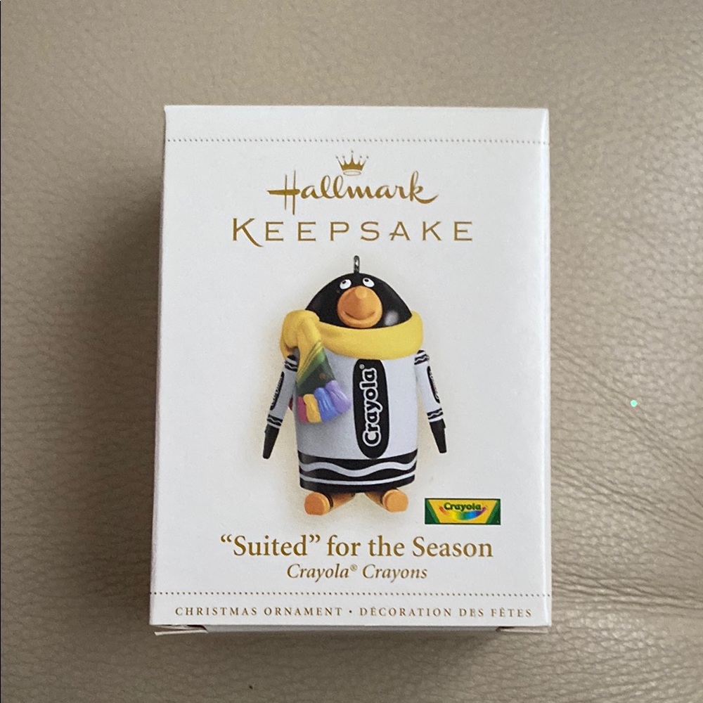 Hallmark Crayola Penguin Ornament with Black and White